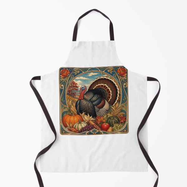 Item preview, Thanksgiving Turkey Autumn Art Nouveau designed and sold by AntiqueImages.