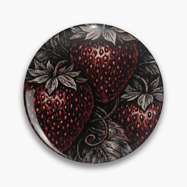 Item preview, Gothic Dark Botanical Strawberry – Dark Academia Nature Engraving Art | Dark Aesthetic Gift designed and sold by irfanshikh.