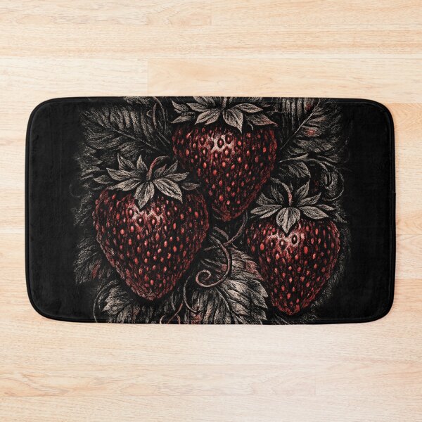 Artikelvorschau, Gothic Dark Botanical Strawberry – Dark Academia Nature Gravurkunst | Geschenk für Liebhaber dunkler Ästhetik entworfen und verkauft von irfanshikh.