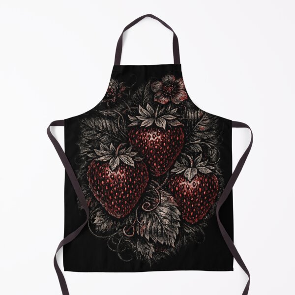 Item preview, Gothic Dark Botanical Strawberry – Dark Academia Nature Engraving Art | Dark Aesthetic Gift designed and sold by irfanshikh.