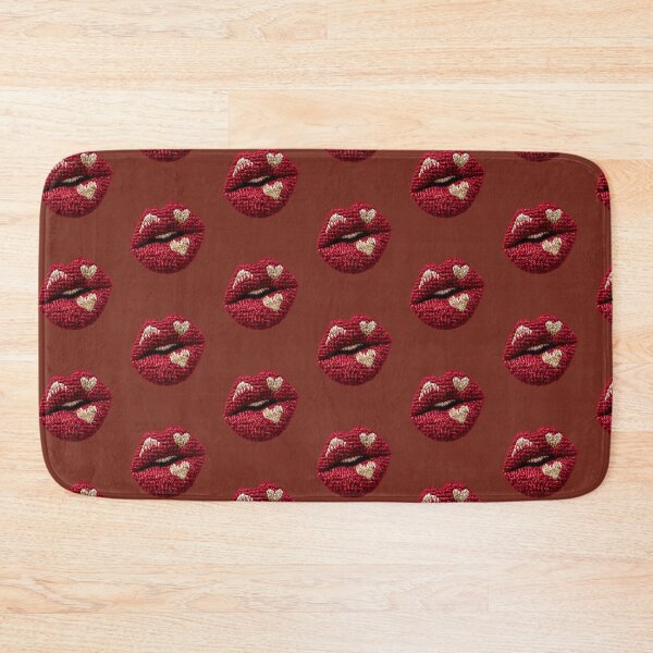 Item preview, Red Kiss Lips Embroidery Pop Art designed and sold by MegaNovaArt.