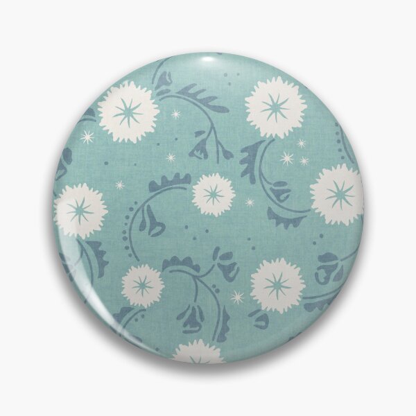 Item preview, Dusty Aqua Dandelion Floral Toss designed and sold by RenattaZare.
