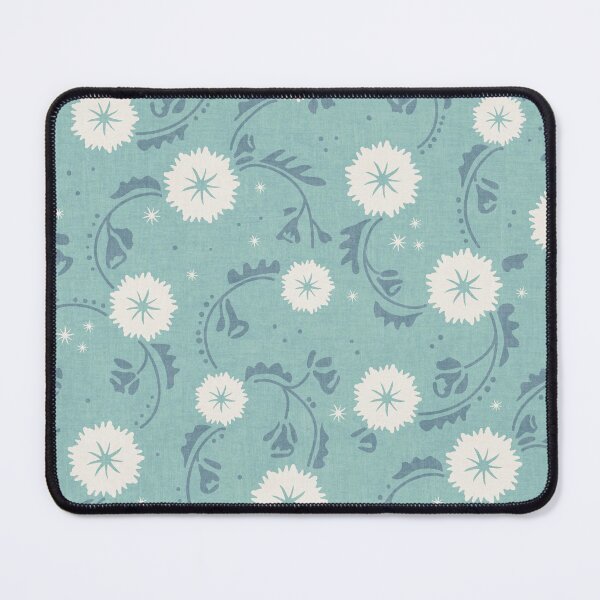 Item preview, Dusty Aqua Dandelion Floral Toss designed and sold by RenattaZare.