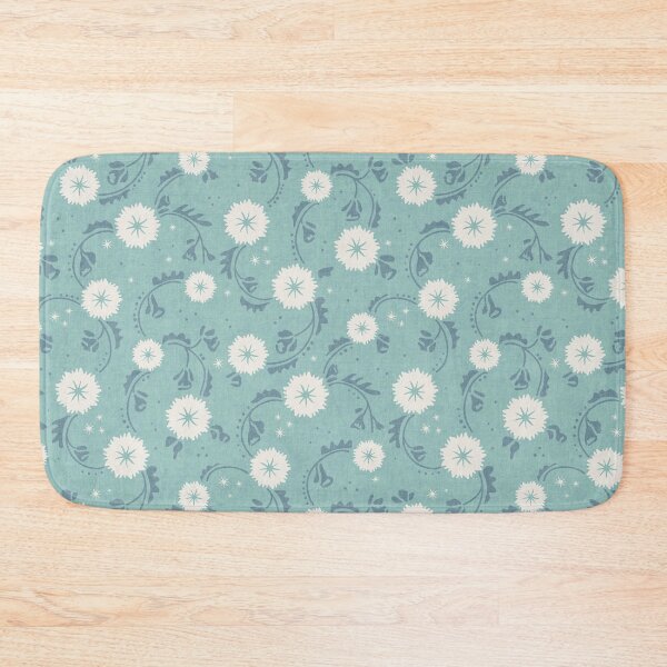 Item preview, Dusty Aqua Dandelion Floral Toss designed and sold by RenattaZare.