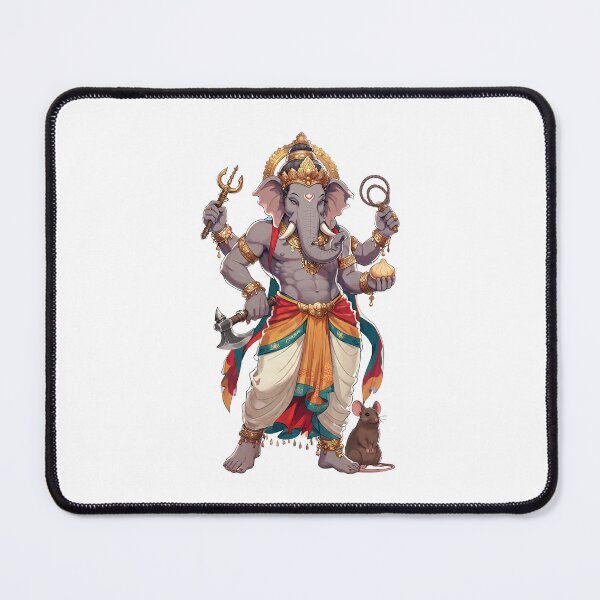 Item preview, Ganesha Hindu God Warrior Art Print designed and sold by Sovira Studio .