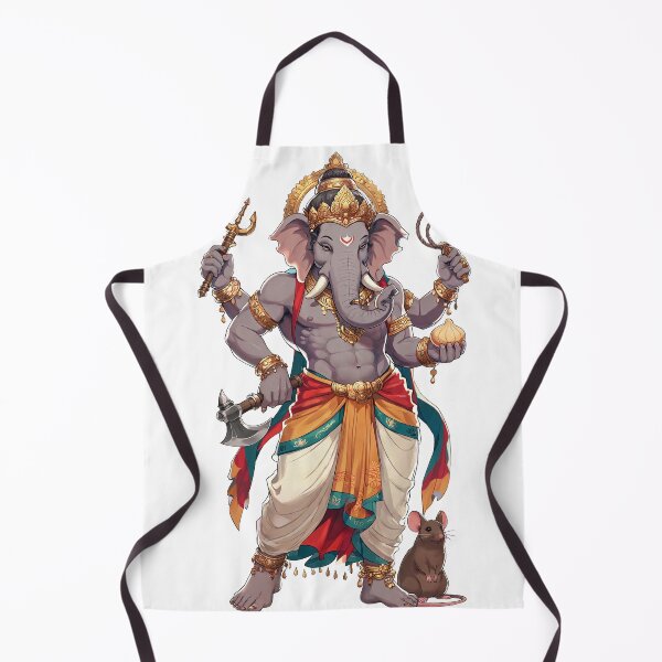 Item preview, Ganesha Hindu God Warrior Art Print designed and sold by Sovira Studio .