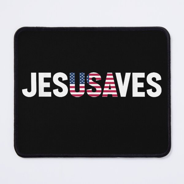Item preview, 4th of July Christian Jesus Saves USA Flag Patriotic  designed and sold by realvivar666.