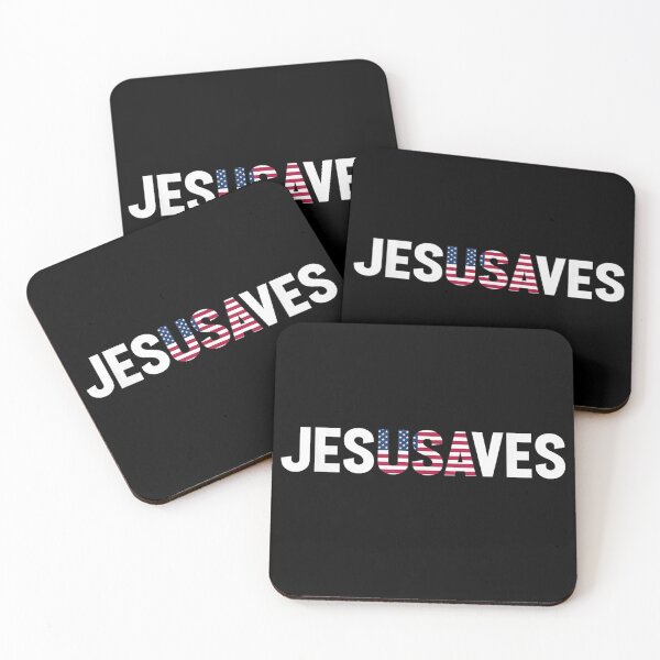 Item preview, 4th of July Christian Jesus Saves USA Flag Patriotic  designed and sold by realvivar666.
