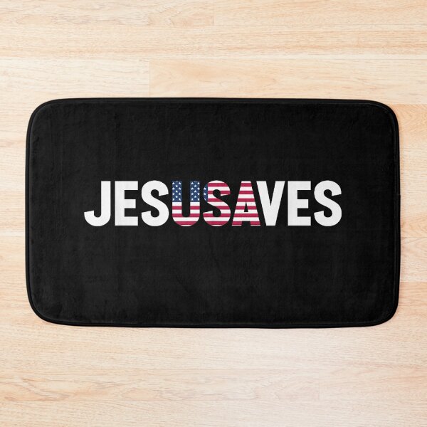 Item preview, 4th of July Christian Jesus Saves USA Flag Patriotic  designed and sold by realvivar666.
