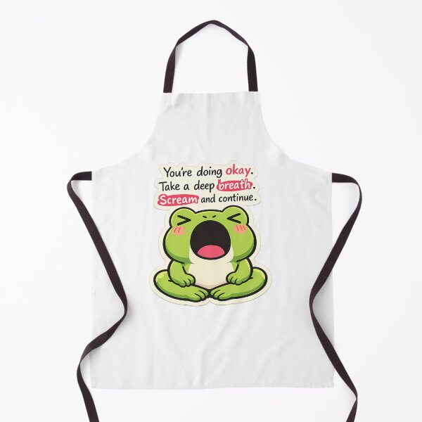 Item preview, Cute Yoga Frog Screaming Take A Deep Breath Sticker designed and sold by MIROUZ2000.