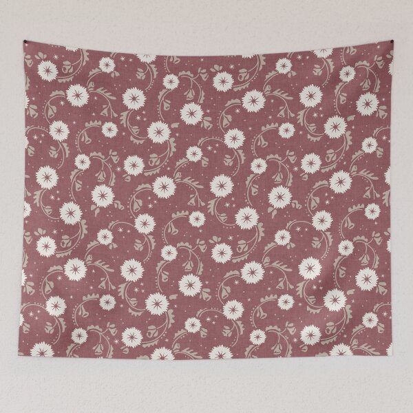Item preview, Dark Red Dandelion Floral Toss designed and sold by RenattaZare.