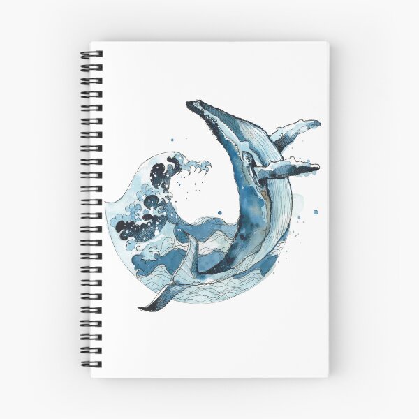 Item preview, Breaching whale and Japanese wave designed and sold by InkRiot Studios.