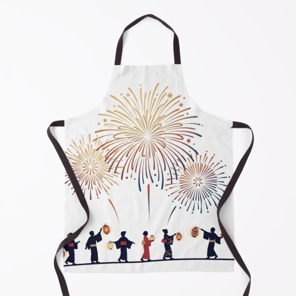 Item preview, Japanese Summer Night Sky Fireworks Art designed and sold by SakuraMarket26.