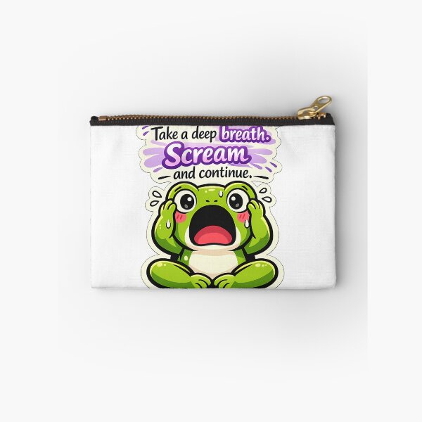 Item preview, Stressed Green Frog Screaming Funny Burnout Sticker designed and sold by MIROUZ2000.