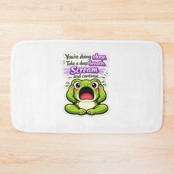 Item preview, Stressed Green Frog Screaming Funny Burnout Sticker designed and sold by MIROUZ2000.