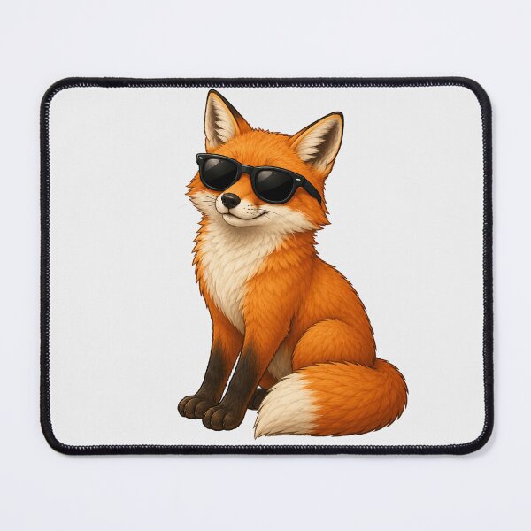 Item preview, Cool Orange Fox Wearing Sunglasses Kawaii Animal Art designed and sold by Seculinator.