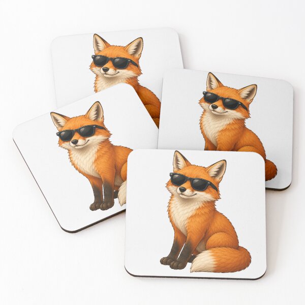 Item preview, Cool Orange Fox Wearing Sunglasses Kawaii Animal Art designed and sold by Seculinator.