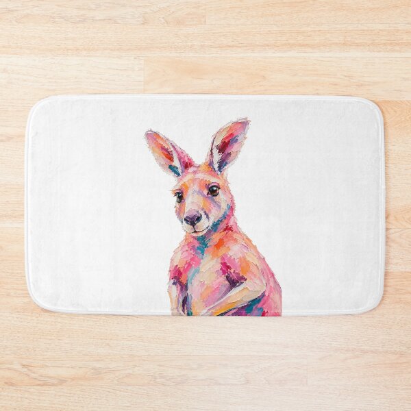 Item preview, Cute Colorful Kangaroo – Modern Palette Knife Animal Painting designed and sold by SLGA-Designs.