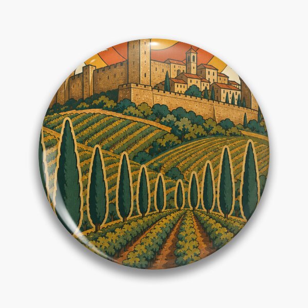 Item preview, Montalcino Italy Travel Souvenir - Retro Illustration designed and sold by VisualArtsOasis.