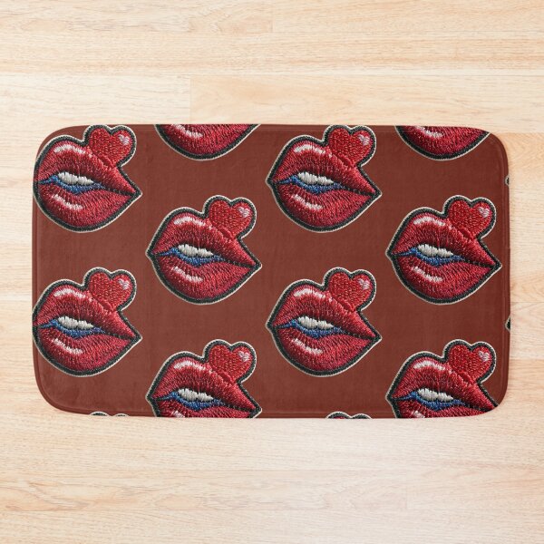 Item preview,  Red Kiss Lips Embroidery Pop Art designed and sold by MegaNovaArt.