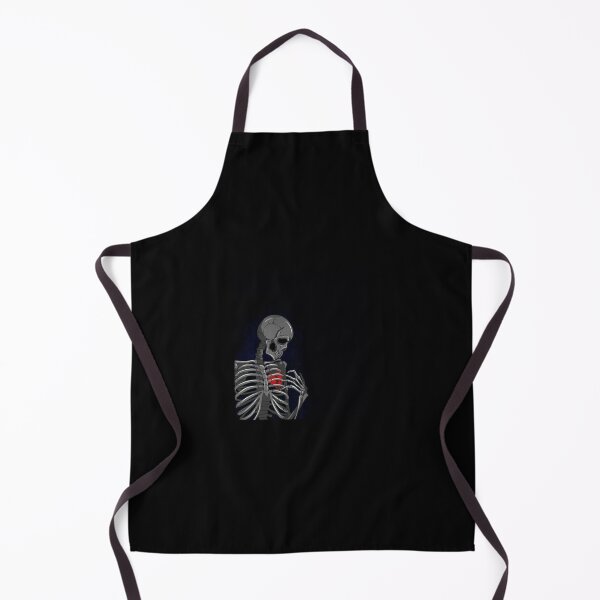 Item preview, Sad Skeleton with Broken Heart Illustration - Moody Dark Aesthetic designed and sold by UrbanCanvas 111.