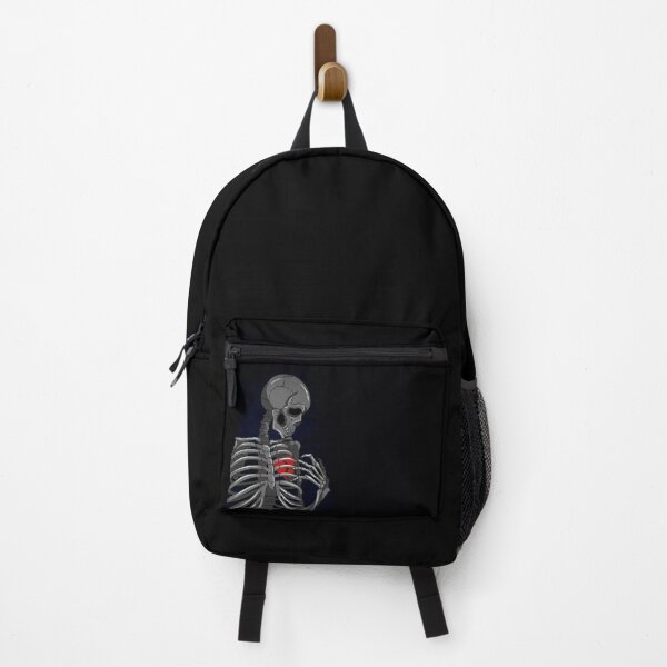 Item preview, Sad Skeleton with Broken Heart Illustration - Moody Dark Aesthetic designed and sold by GrimNest.