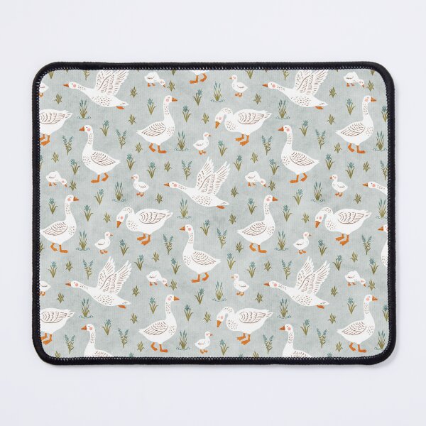 Item preview, Nursery Cute Whimsical Country Farm Geese and Goslings in Pastel Aqua designed and sold by EliveraDesigns.