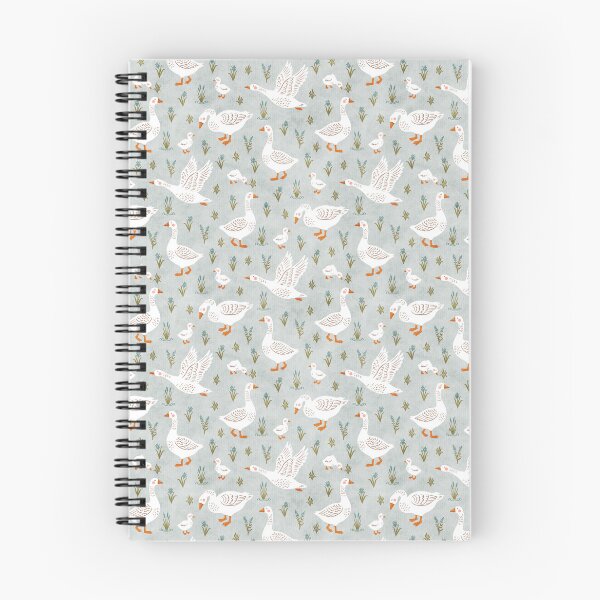 Item preview, Nursery Cute Whimsical Country Farm Geese and Goslings in Pastel Aqua designed and sold by EliveraDesigns.