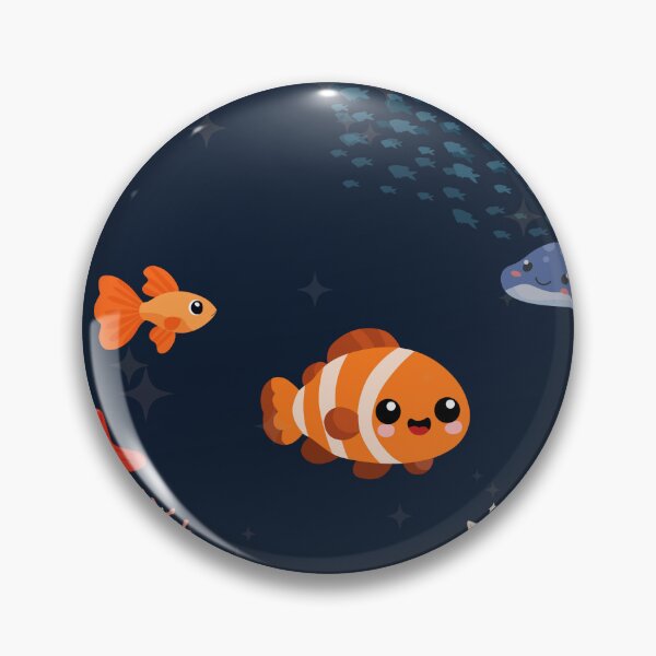 Item preview, Cute Ocean Life Kawaii Fish Coral Reef Under The Sea Art designed and sold by Kidix Arts.