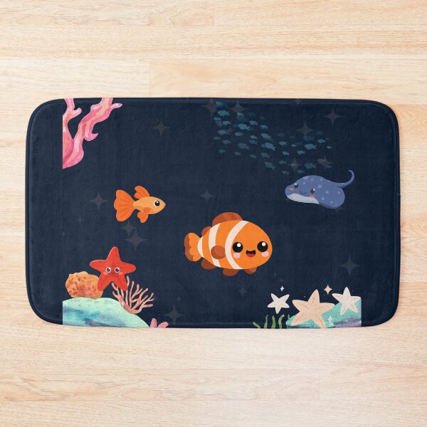 Item preview, Cute Ocean Life Kawaii Fish Coral Reef Under The Sea Art designed and sold by Kidix Arts.