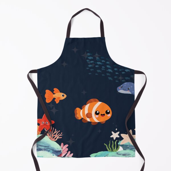 Item preview, Cute Ocean Life Kawaii Fish Coral Reef Under The Sea Art designed and sold by Kidix Arts.