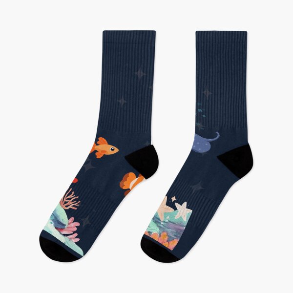 Item preview, Cute Ocean Life Kawaii Fish Coral Reef Under The Sea Art designed and sold by Kidix Arts.