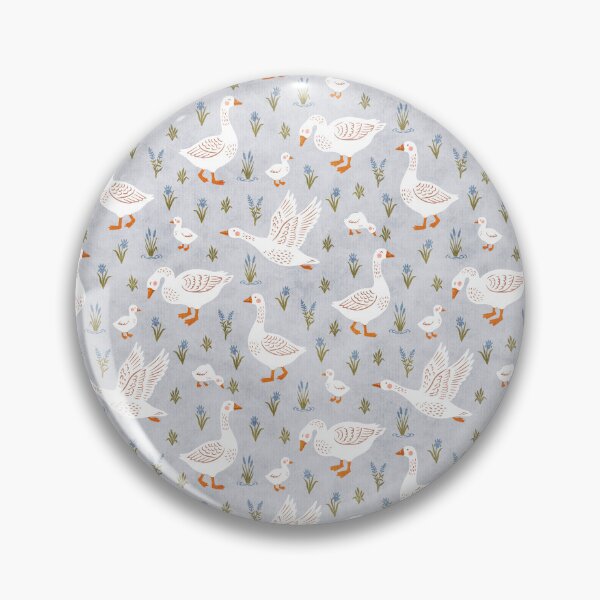 Item preview, Nursery Cute Whimsical Country Farm Geese and Goslings in Pastel Blue designed and sold by EliveraDesigns.