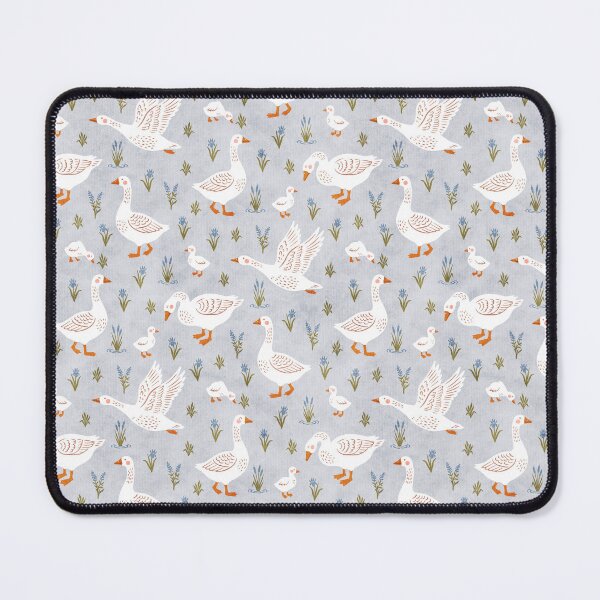 Item preview, Nursery Cute Whimsical Country Farm Geese and Goslings in Pastel Blue designed and sold by EliveraDesigns.