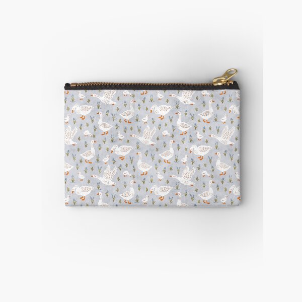 Item preview, Nursery Cute Whimsical Country Farm Geese and Goslings in Pastel Blue designed and sold by EliveraDesigns.