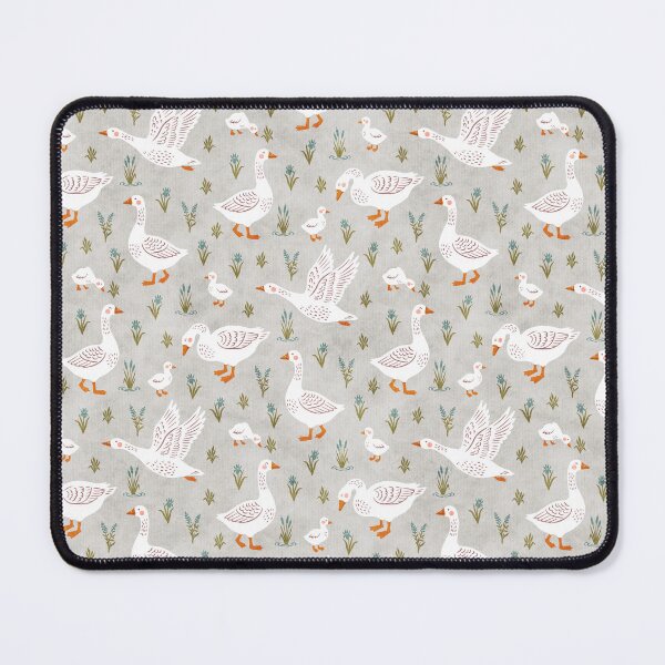 Item preview, Nursery Cute Whimsical Country Farm Geese and Goslings in Pastel Gray designed and sold by EliveraDesigns.