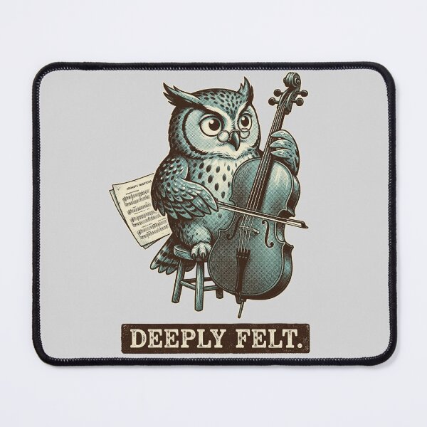 Item preview, Owl Cello Elegant Tee designed and sold by Ortsas.
