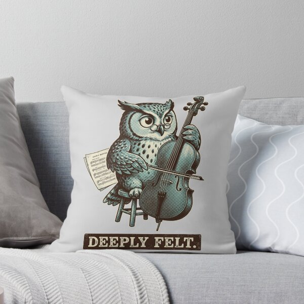 Item preview, Owl Cello Elegant Tee designed and sold by Ortsas.