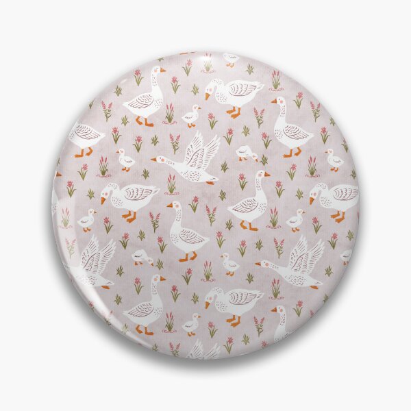 Item preview, Nursery Cute Whimsical Country Farm Geese and Goslings in Pastel Pink designed and sold by EliveraDesigns.