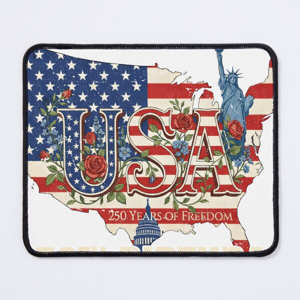 Item preview, America USA 250th Birthday Vintage Patriotic Flag designed and sold by varin-studio.