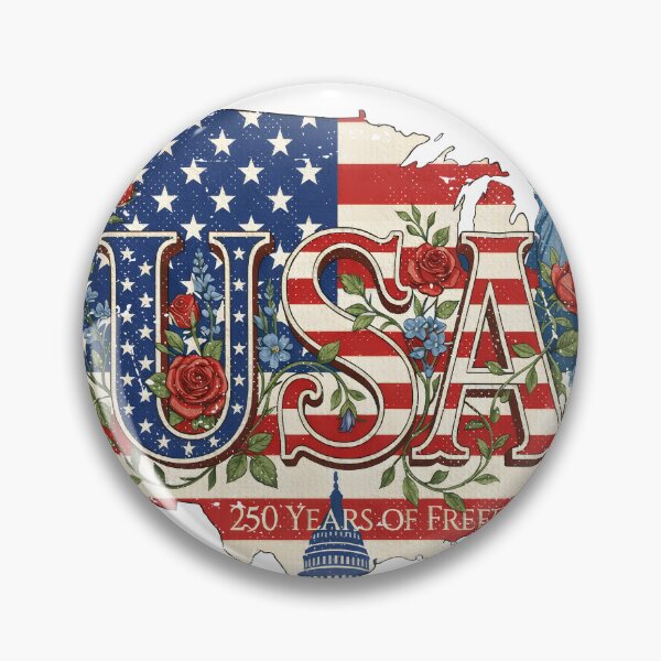 Item preview, America USA 250th Birthday Vintage Patriotic Flag designed and sold by varin-studio.