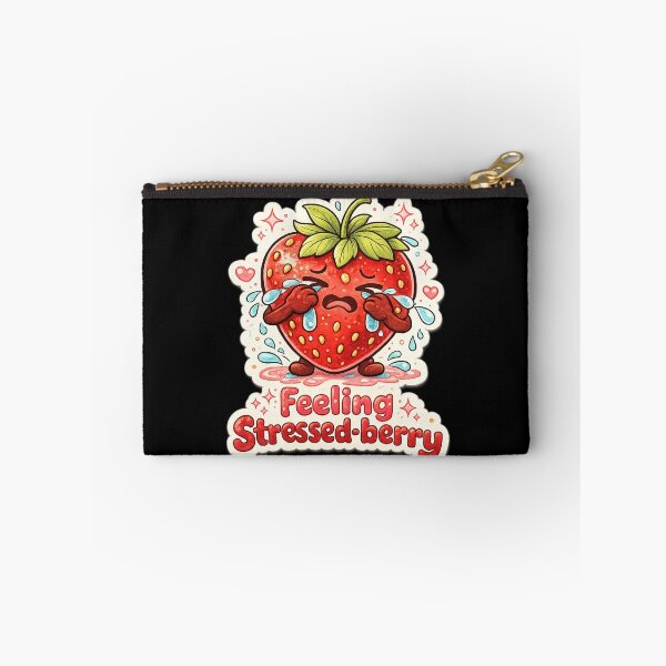 Item preview, Feeling Stressed-berry Crying Strawberry Pun – Funny Relatable Stress Humor Art | Stress Relief Gift designed and sold by irfanshikh.