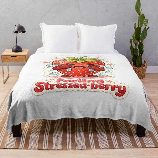 Item preview, Feeling Stressed-berry Crying Strawberry Pun – Funny Relatable Stress Humor Art | Stress Relief Gift designed and sold by irfanshikh.