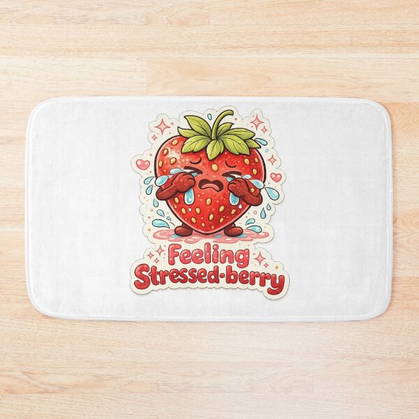 Item preview, Feeling Stressed-berry Crying Strawberry Pun – Funny Relatable Stress Humor Art | Stress Relief Gift designed and sold by irfanshikh.