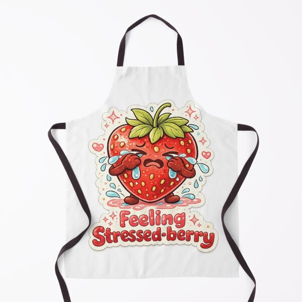 Item preview, Feeling Stressed-berry Crying Strawberry Pun – Funny Relatable Stress Humor Art | Stress Relief Gift designed and sold by irfanshikh.