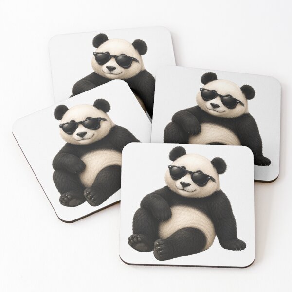 Item preview, Cool Panda Bear Wearing Sunglasses Kawaii Animal Art designed and sold by Seculinator.