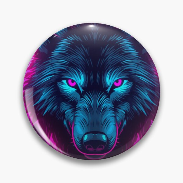 Item preview, Neon Wolf Cyberpunk Synthwave Design designed and sold by BalkanDesigns09.