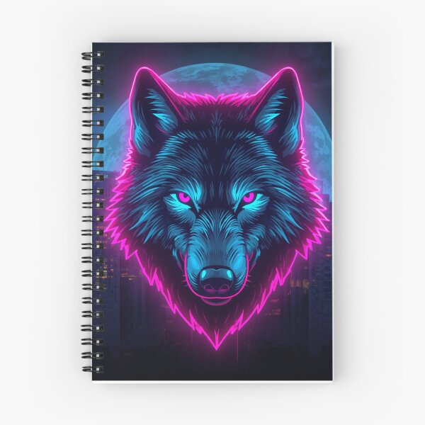 Item preview, Neon Wolf Cyberpunk Synthwave Design designed and sold by BalkanDesigns09.