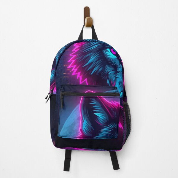 Item preview, Neon Wolf Cyberpunk Synthwave Design designed and sold by BalkanDesigns09.