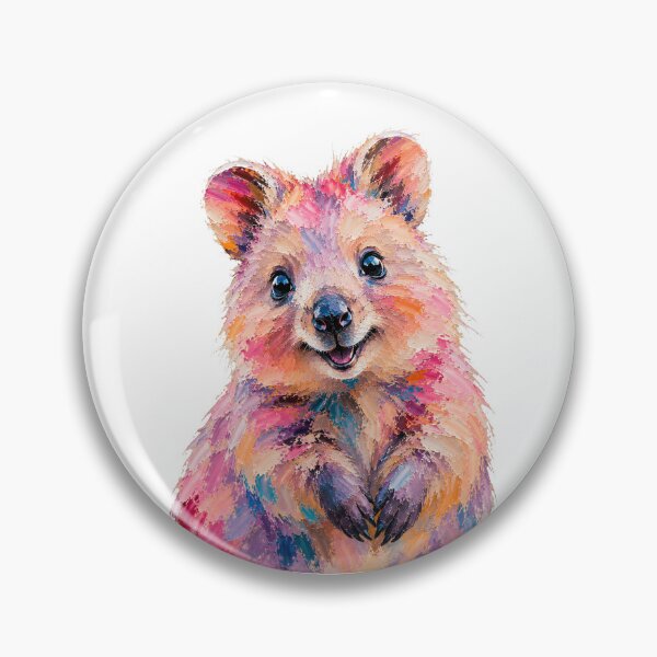 Item preview, Cute Colorful Quokka – Modern Palette Knife Animal Painting designed and sold by SLGA-Designs.